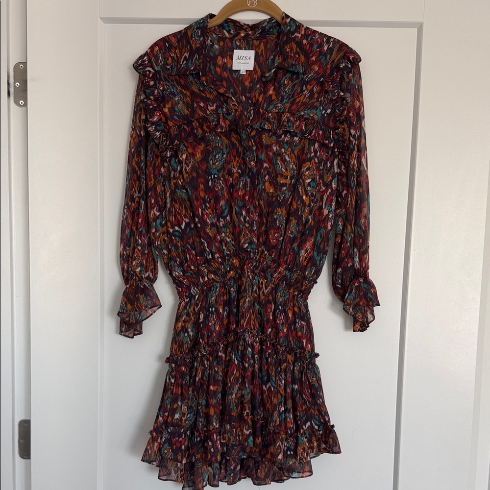 Misa Vitoria Multicolor Ruffle Dress